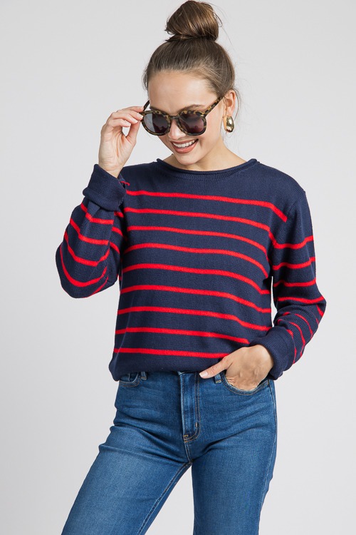 Janey Stripe Sweater, Navy/Red - 0906-31.jpg