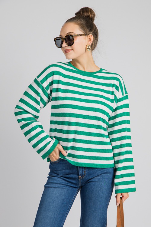 Patty Stripe Sweater, Green - 0906-40h.jpg