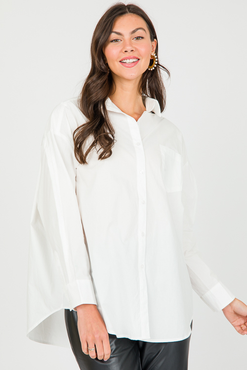 Andie Oversize Shirt, Milk