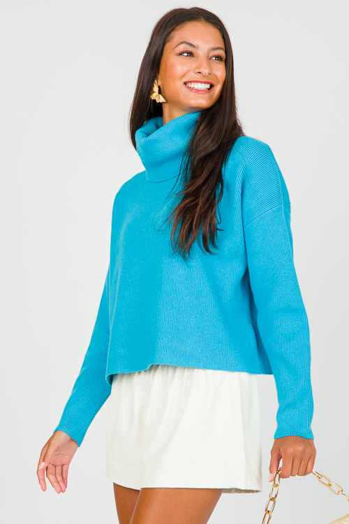 Lulu Turtleneck, Blue