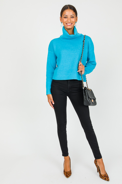 Lulu Turtleneck, Blue