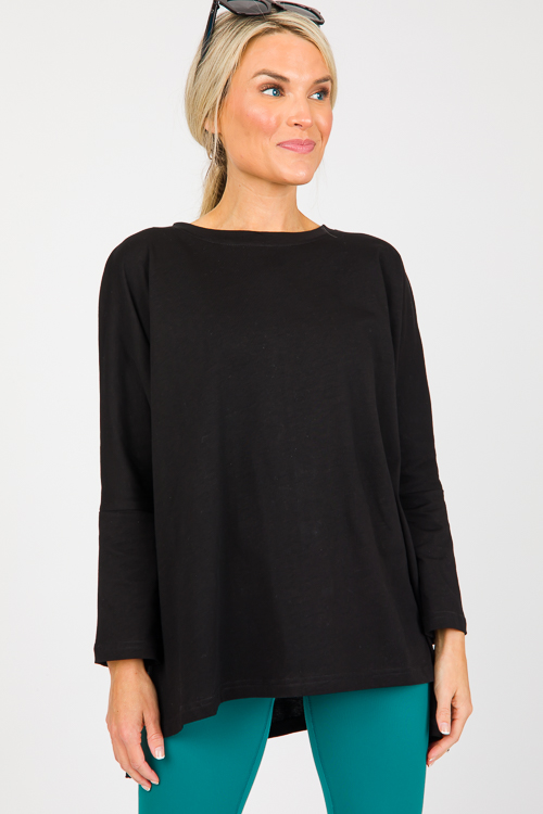 Dolman Sleeve Tee, Black