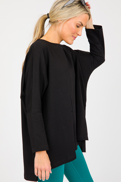 Dolman Sleeve Tee, Black