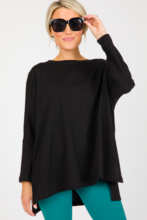 Dolman Sleeve Tee, Black