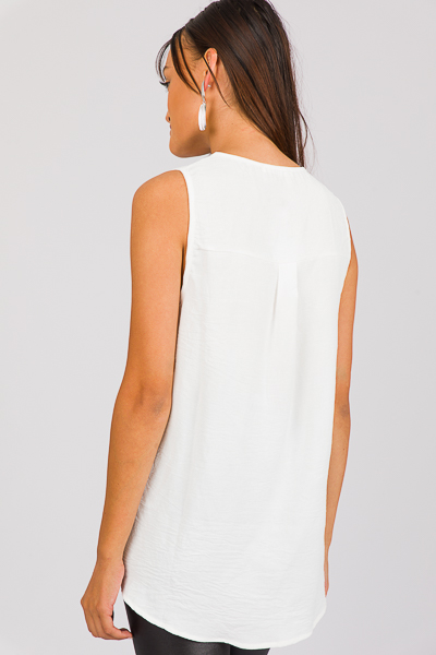 Gemma V Tank, Off White