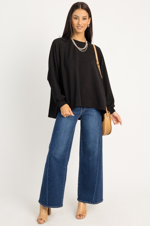 Oversized Crew Neck Top, Black - 0908-125.jpg