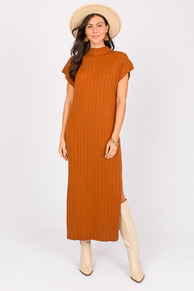 Keyhole Sweater Maxi, Clay