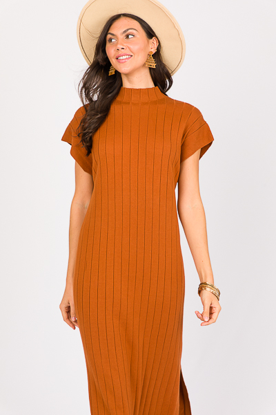 Keyhole Sweater Maxi, Clay