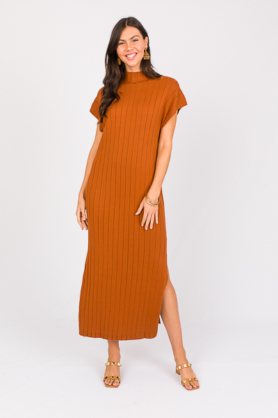 Keyhole Sweater Maxi, Clay