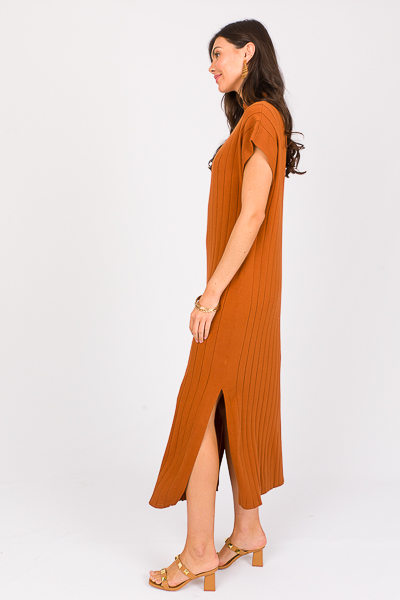 Keyhole Sweater Maxi, Clay