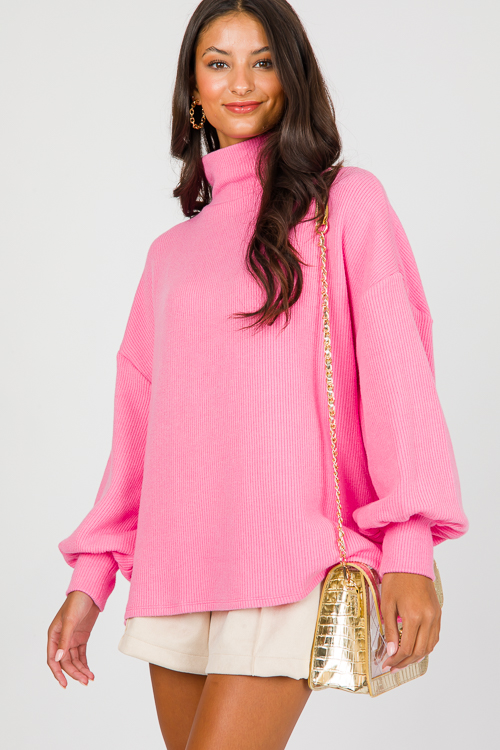 Mandy Rib Sweater, Pink