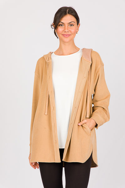 Corded Tunic Shirt Jacket, Came