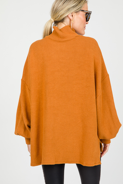 Mandy Rib Sweater, Camel