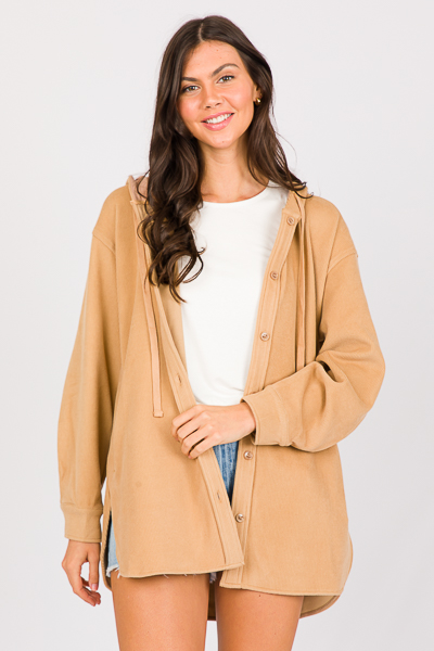 Corded Tunic Shirt Jacket, Came