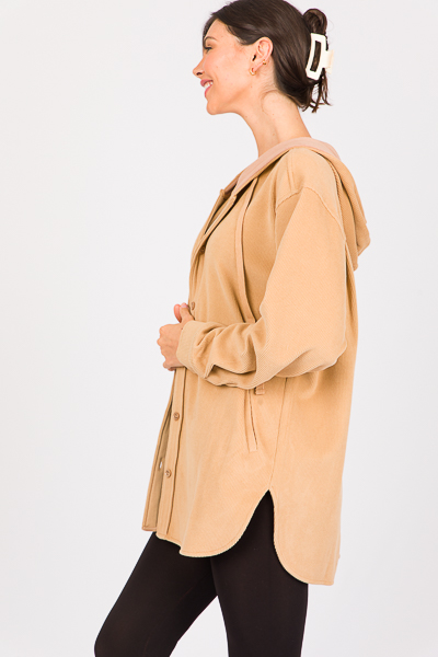 Corded Tunic Shirt Jacket, Came