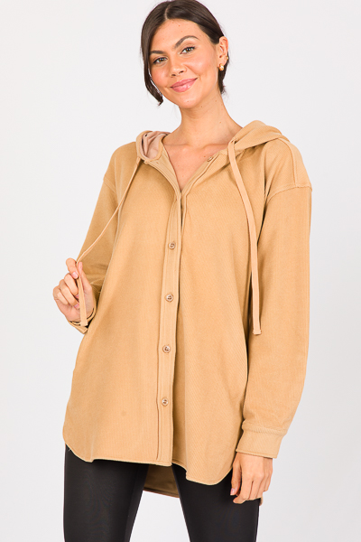 Corded Tunic Shirt Jacket, Came