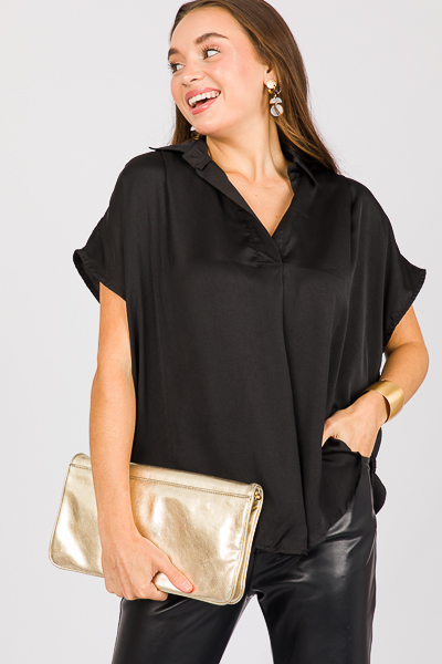 Paula Collared Blouse, Black