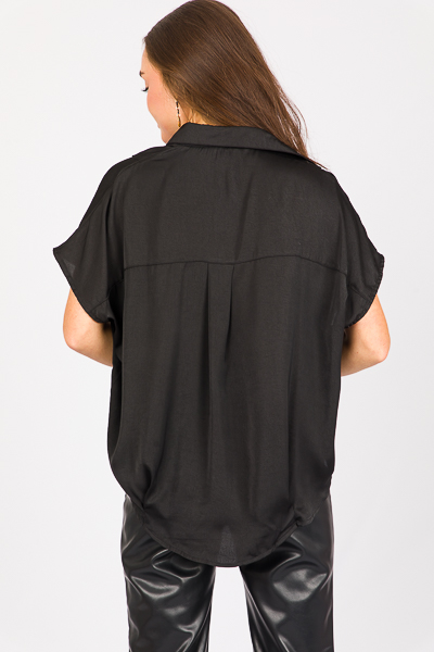 Paula Collared Blouse, Black