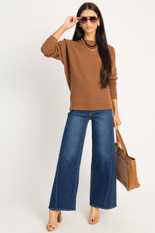 Waffle Texture Sweater, Caramel - 0908-57h.jpg