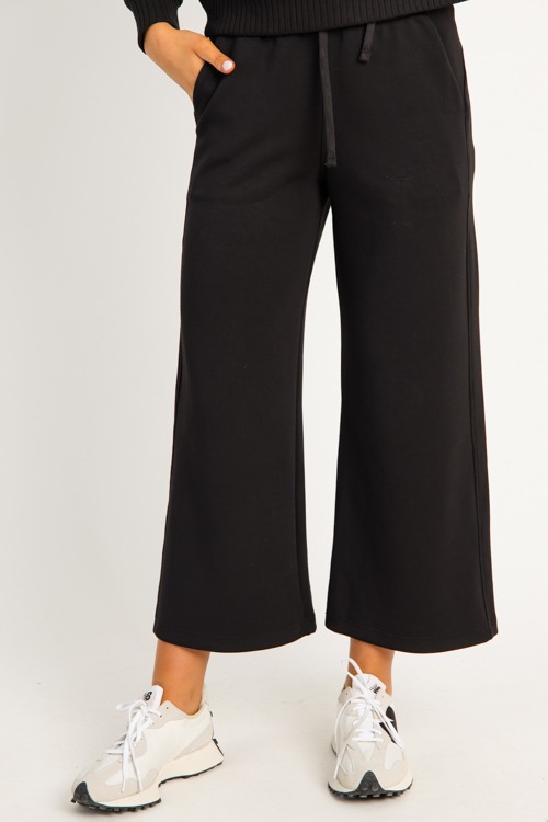 Modal Cropped Pants, Black