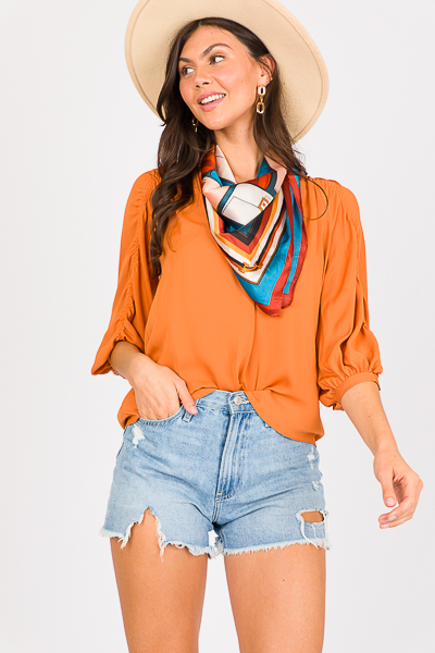 Smocked Up Sleeve Top