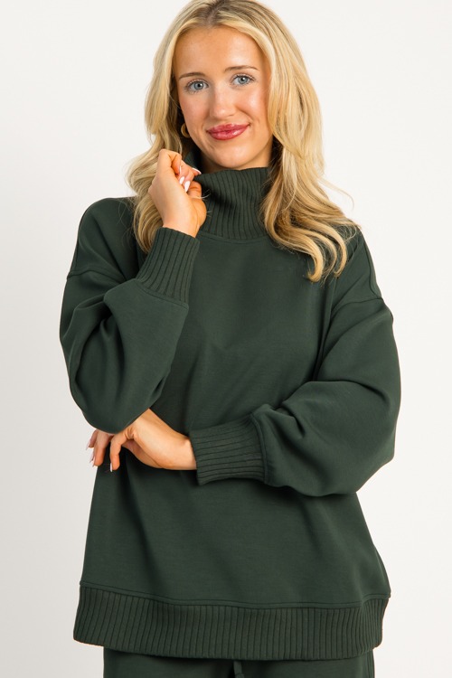 Modal Rib Trim Pullover, Green - 0908-86.jpg