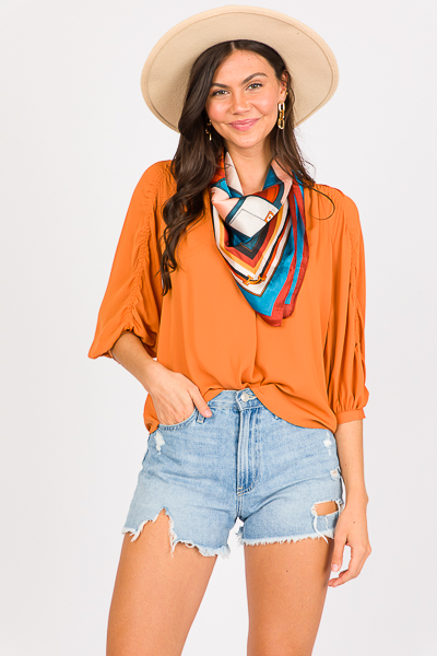 Smocked Up Sleeve Top