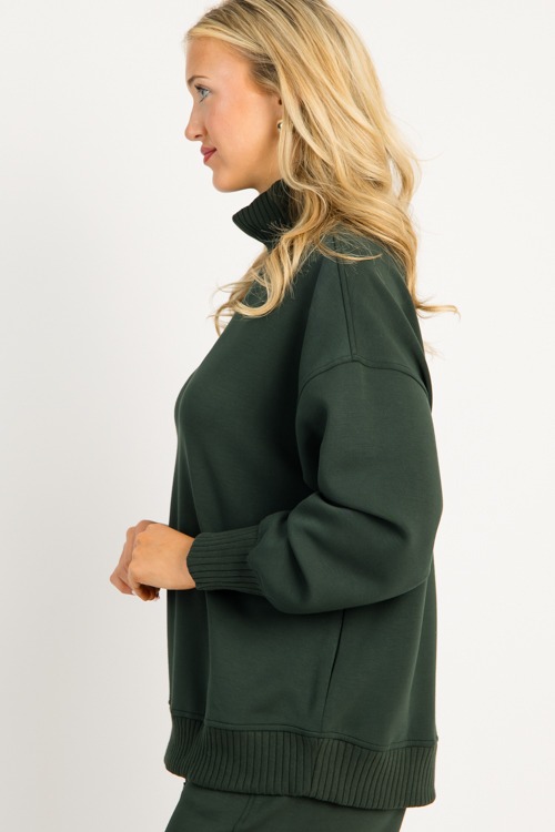 Modal Rib Trim Pullover, Green - 0908-87.jpg