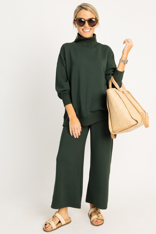 Modal Cropped Pants, Regency Green