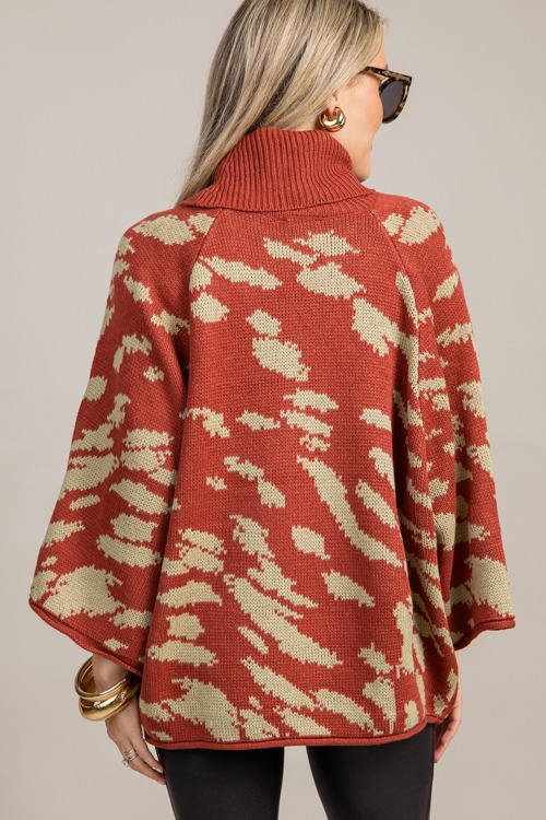 Isabella Print Sweater, Rust/Sa - 0909-103.jpg