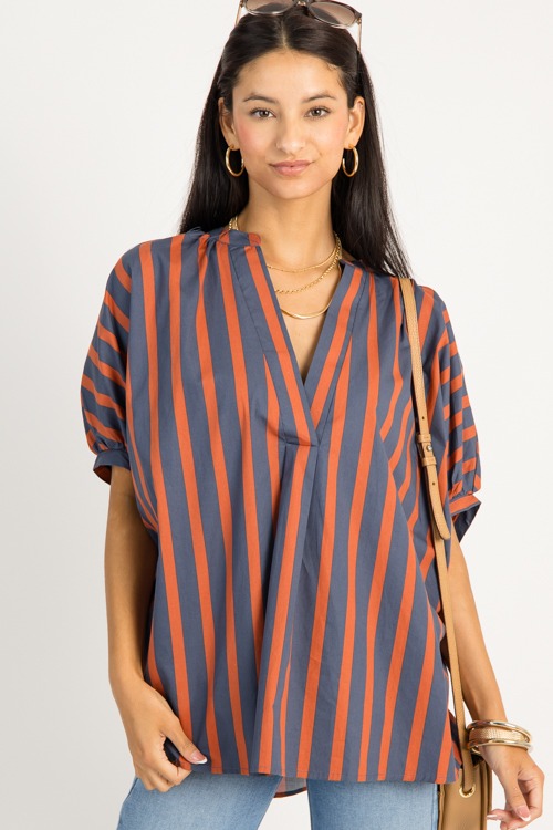 Stripe Oversize Top, Orange - 0909-108.jpg