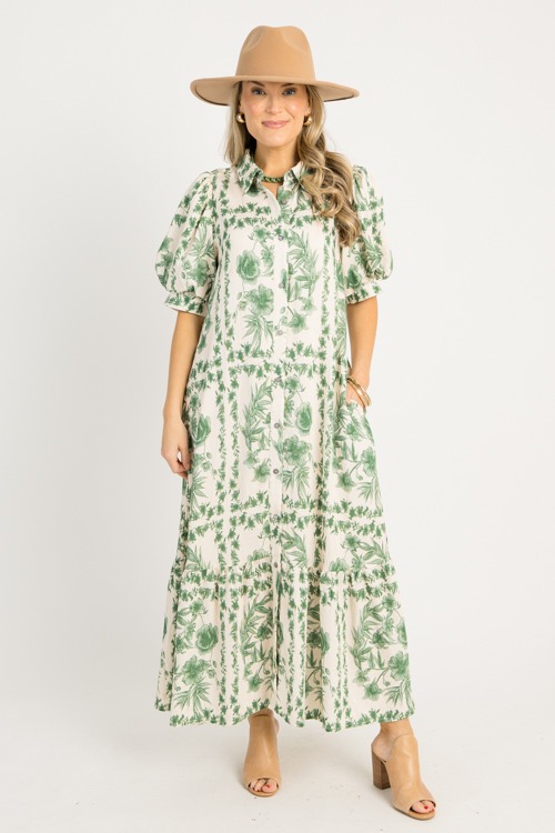 Going Green Floral Maxi, Basil