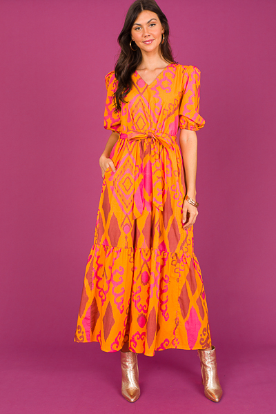 Molly Belted Maxi, Orange