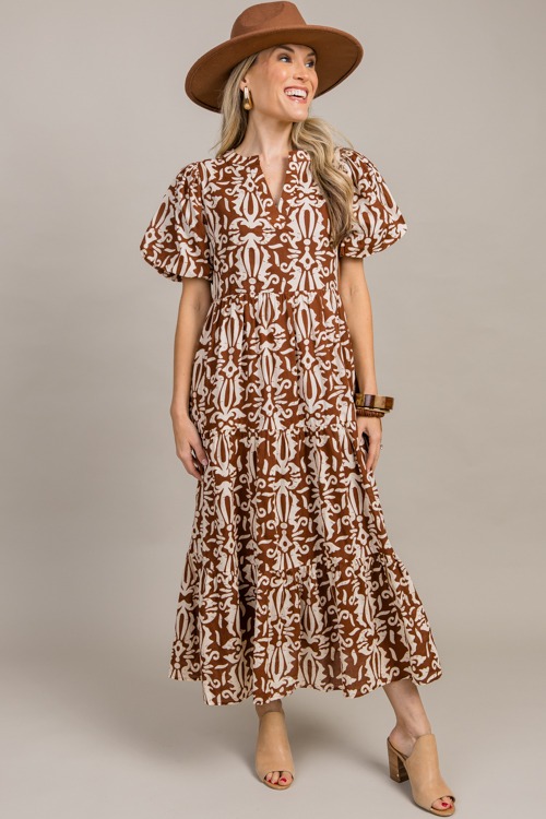 Alaya Tiered Maxi, Brown