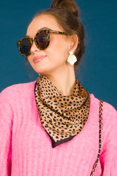 Spotted Leopard Print Scarf