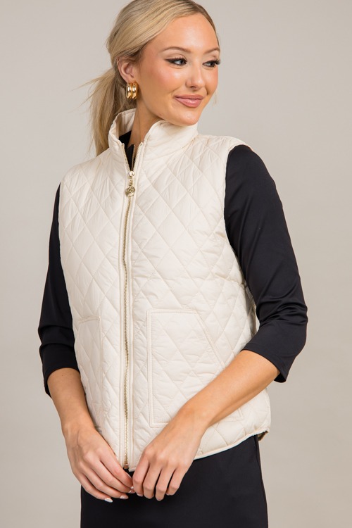 Gold Zip Quilted Vest, Tan - 0909-61.jpg