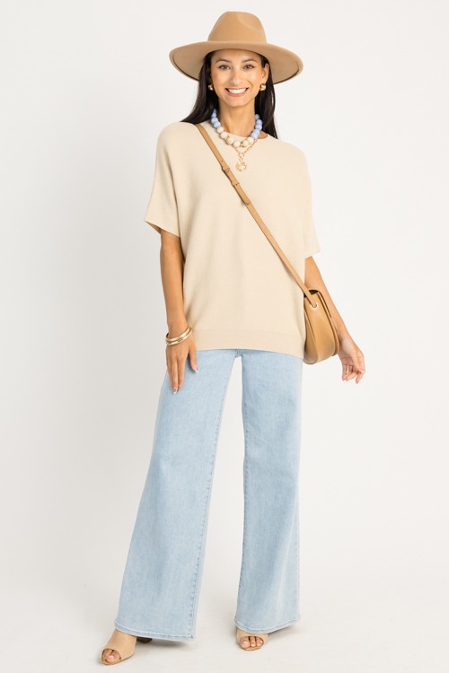 Short Sleeve Dolman Sweater, Oatmeal - 0910-189.jpg