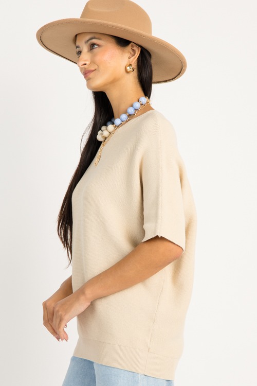 Short Sleeve Dolman Sweater, Oatmeal - 0910-191.jpg