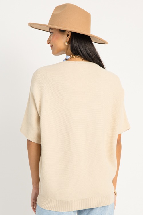 Short Sleeve Dolman Sweater, Oatmeal - 0910-192.jpg