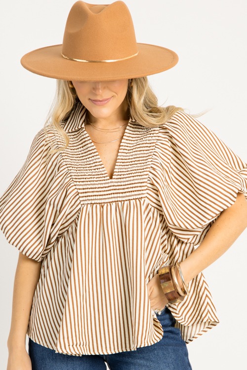 Carter Stripe Top, Caramel - 0910-52h.jpg