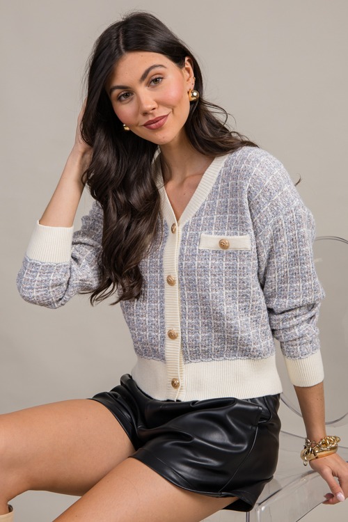 Hope Tweed Button Sweater