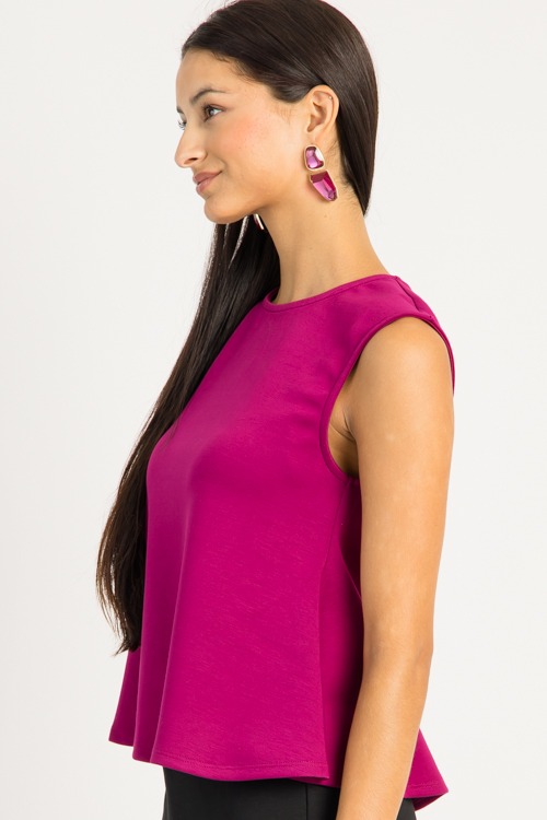 Soft Knit Peplum Top, Plum - 0910-70.jpg