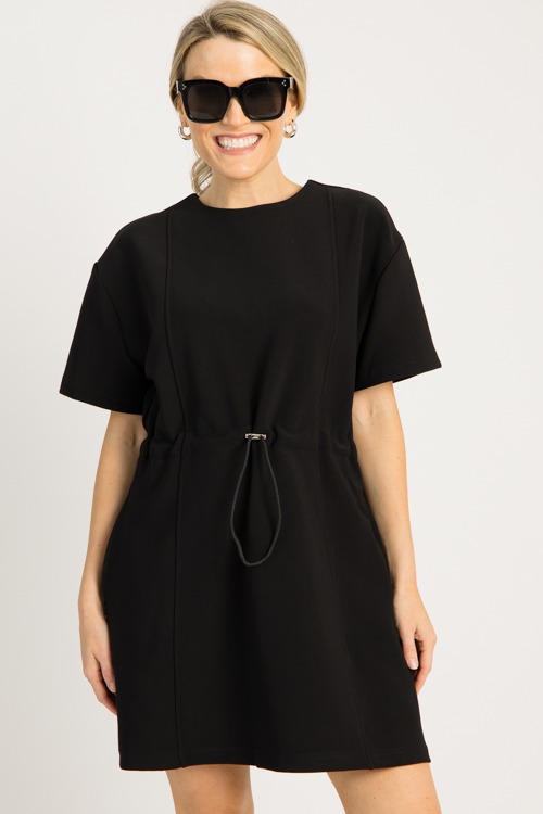 Cinch Waist Knit Dress, Black - 0911-106.jpg