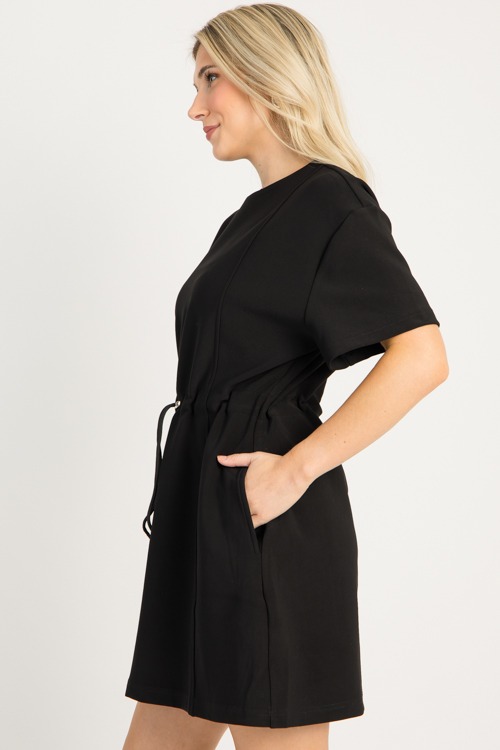 Cinch Waist Knit Dress, Black - 0911-107.jpg