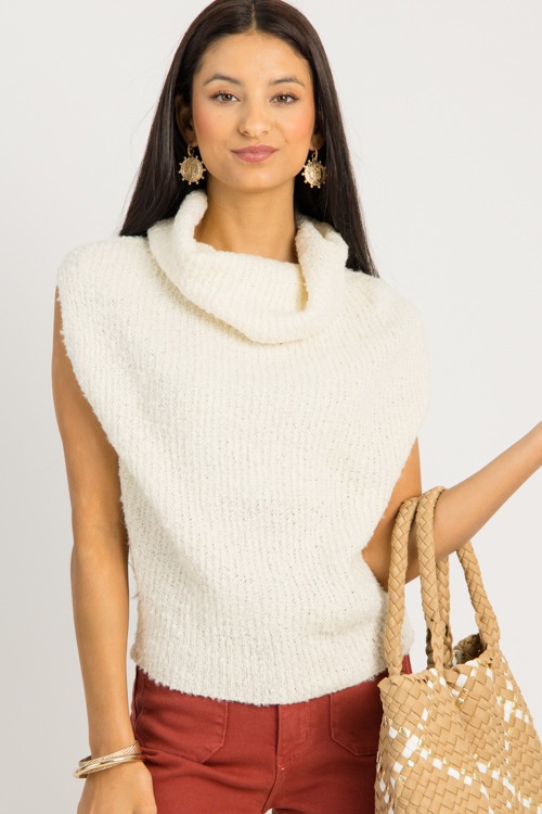 Emma Cowl Neck Sweater, Ecru