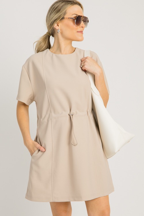 Cinch Waist Knit Dress, Beige - 0911-116.jpg
