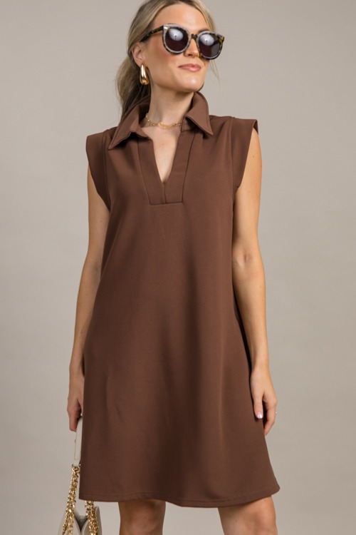 Rib Stretch Dress, Espresso - 0911-118.jpg