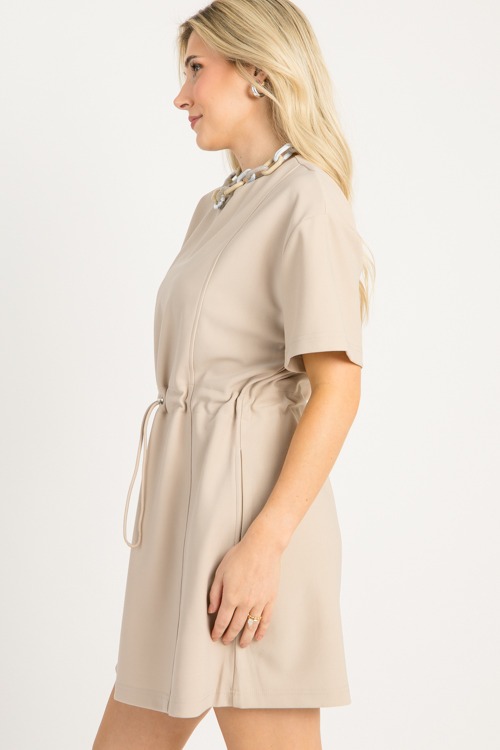 Cinch Waist Knit Dress, Beige - 0911-119.jpg