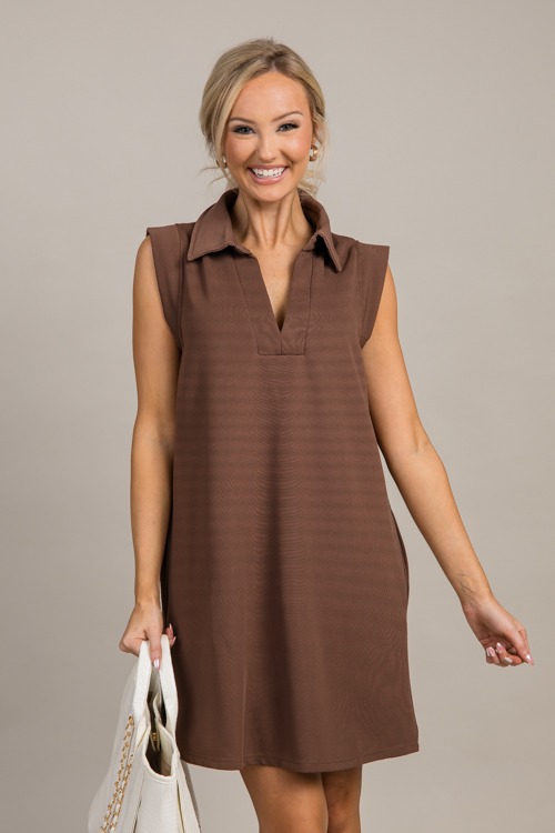 Rib Stretch Dress, Espresso - 0911-121.jpg