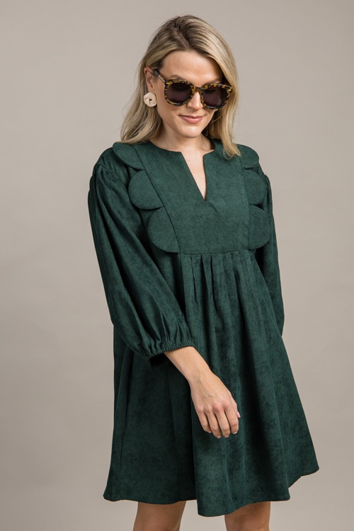 Corded Scallop Dress, H. Green